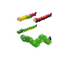 Деревянная игрушка Змейка MD 1194 ( 4вида, в кульке, 20-2-3см