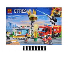 Конструктор "CITIES" "Пожежа в бургер-кафе" (коробка) 345дет. 11213 р.39*27*6см.