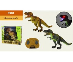 Животное на р/у 9981 Динозавр,пульт, 2 цвета,свет,звук, р-р игрушки – 46*14*30 см, в коробке