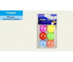 Мячи для настольного тенниса TT2024 ( MIX 6 цветов, 6 мячей (цена за 6шт)