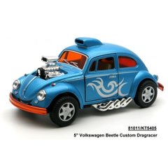 Модель легковая KT5405W 5" Volkswagen Beetle Custom-Dragracer метал.инерц.откр.дв.4цв.к