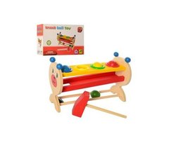 Деревянная игрушка Стучалка MD 2338 ( 23см, молоточек, шарики4шт, в кор-ке,24-10-15,5см