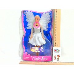 Кукла DEFA 8219 ангел, свет, в слюде, 33-21-7см