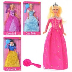 Кукла DEFA 8261 принцессы, 29см, подставка, расческа, 4 вида, в кор-ке, 17-3