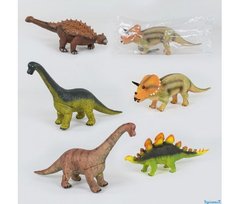 Динозавры музыкальные 44407 / Х001-2-5-6-16-44 ( 5 видов, мягкие, резиновые, 52 см, 1шт в кульк