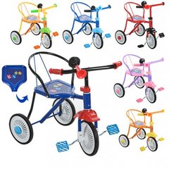 Велосипед М 5335 (3 колеса,6 цветов:красн,синий,голубой,желтый,оранж,розов,клаксон, 51-52-40см